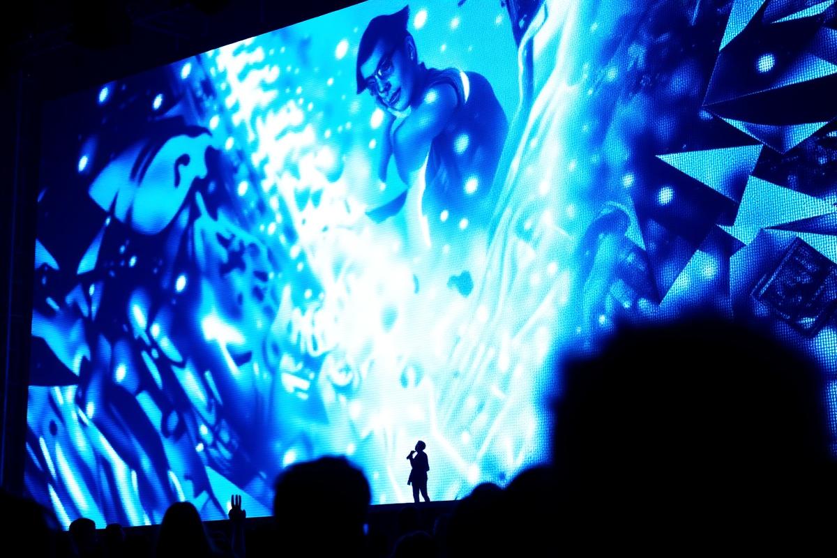 LED wall at concert
